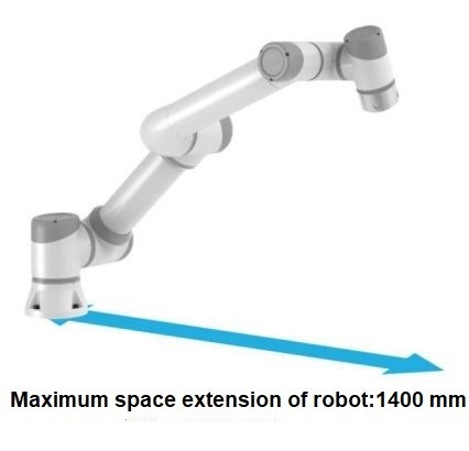ACE 10 robot arm distance